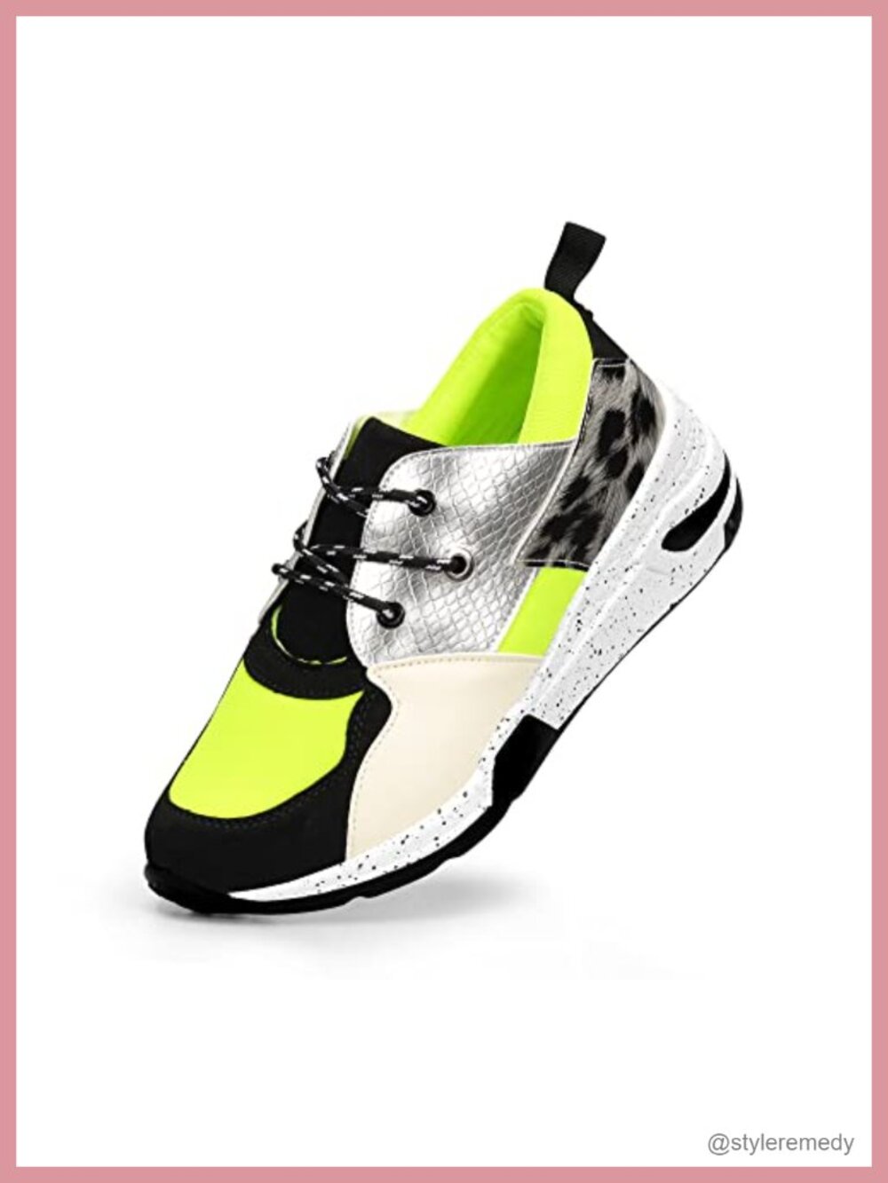 Wedge Sneakers for Women Non-Slip Rubber Sole Retro Lace Up Casual